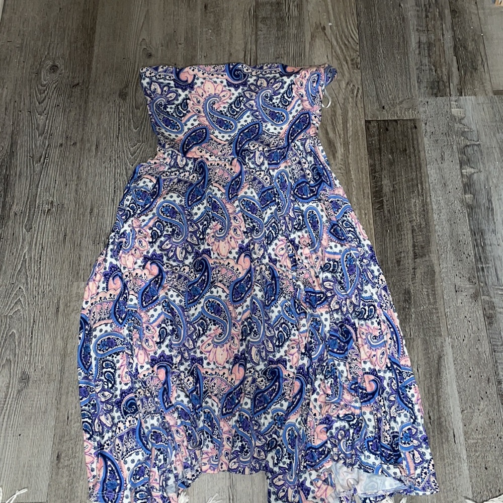 Express Women's Strapless Asymmetrical Dress Small